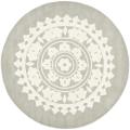 Handmade Soho Chrono Grey/ Ivory New Zealand Wool Rug (6' Round)