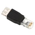 Black USB to Ethernet Adapter