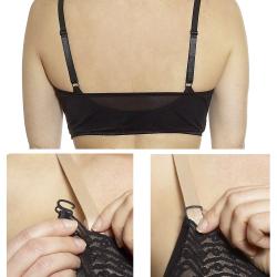 The Mini Cami Women's Black Lace Strapless Camisole (Pack of 2)