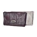 David & Scotti Origami Distressed Glazed Leather Clutch