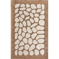 Handmade Alexa Pebble Wool Rug (5' x 8')