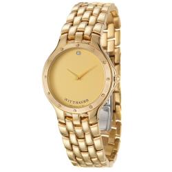 Wittnauer Men's 'Bracelet' Yellow Goldplated Stainless Steel Quartz Watch