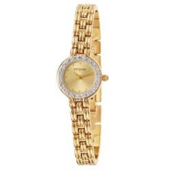 Wittnauer Women's 'Crystal' Yellow Goldplated Stainless Steel Quartz Watch