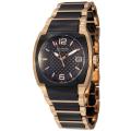 Wittnauer Men's 'Ceramic' Rose Goldplated Stainless Steel and Black Ceramic Quartz Watch