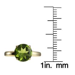 10k Yellow Gold Peridot Solitaire Ring