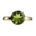 10k Yellow Gold Peridot Solitaire Ring
