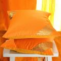 Set of 2 Sari Fabric Decorative Pumpkin Pillow Covers (India)