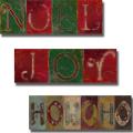 Patricia Pinto 'Noel, Joy and HoHoHo' 3-piece Canvas Art Set
