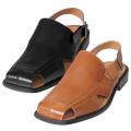 Boston Traveler Men's Genuine Leather Square Toe Sandals