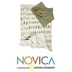 Set of 4 Cotton 'Iconic Maya' Placemats and Napkins (Guatemala)