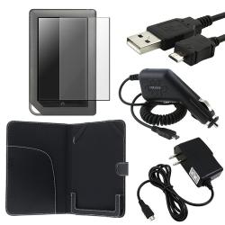 5-piece Leather Case/ Protector/ Chargers for Barnes & Noble Nook Color