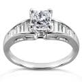 14k White Gold 1 3/8ct TDW Certified Diamond Engagement Ring (D-E, SI2-I1)