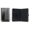 Black Leather Case w/ Screen Protector for Barnes & Noble Nook Color