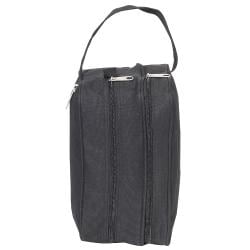 Everest 9.5-inch Black Dual Compartment Toiletry Bag