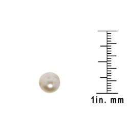 14k Yellow Gold White Pearl 3-piece Jewelry Set (8-9 mm)