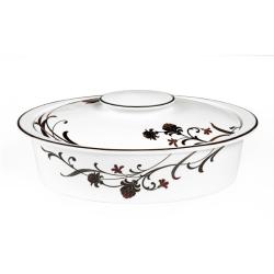 Mikasa Cocoa Blossom Oval Casserole Dish