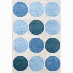 Hand-tufted Mandara Circles Wool Rug (8' X 11')