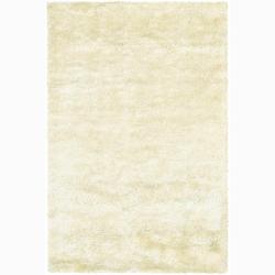 Hand-woven Star Art Silk Shag Rug (3'6