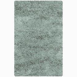 Hand-woven Mandara New Zealand Wool Shag Rug (9' x 13')