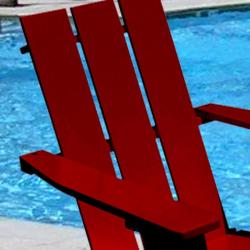 Outdoor Wood Adirondack Chair and Foot Rest