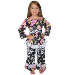 Ann Loren Girl's Boutique Floral Pant Set