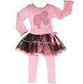 Ann Loren Girls 2-piece Tutu Leggings Barbie Set