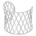 Stainless Steel Diamond Pattern Cuff Bracelet