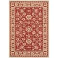 Indoor/ Outdoor Red/ Creme Rug (4' x 5'7)