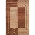 Hand-knotted Gabeh Quest Brown Wool Rug (5' x 8')
