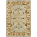 Handmade Heritage Kashmar Light Blue/ Beige Wool Rug (2' x 3')
