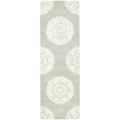 Handmade Soho Chrono Grey/ Ivory N. Z. Wool Runner (2'6 x 8')