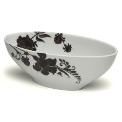 Mikasa Cocoa Blossom Narrow Oval Bowl