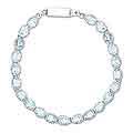 Sterling Silver 'Enchanted' Blue Topaz Tennis Bracelet (India)