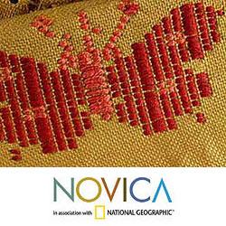 Cotton 'Butterfly Realm' Table Runner (Guatemala)