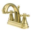English Classic Two-Handle Polished Brass Bathroom Faucet