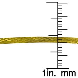 14k Yellow Gold 2-mm Diamond-cut Slip-on Bangle Bracelet