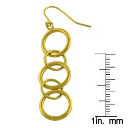 14k Yellow Gold Rolo Dangle Earrings