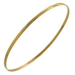 Fremada 14k Rose Gold 2-mm Diamond-cut Slip-on Bangle Bracelet