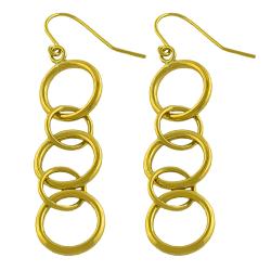 14k Yellow Gold Rolo Dangle Earrings