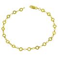 14k Yellow Gold Alternate Flat Rolo Link Bracelet