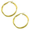 14k Yellow Gold 33-mm Polished Twist Hoop Earrings