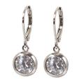 NEXTE Jewelry Silvertone Cubic Zirconia Solitaire Earrings