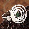 Handcrafted Sterling Silver 'Vibrations' Opal Ring (Peru)