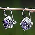Handcrafted Sterling Silver 'Angel' Amethyst Earrings (Indonesia)