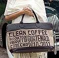 Jute and Leather 'Clean Coffee' Large Travel Bag (Guatemala)