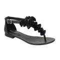 Oceanstar Women's Black Thong Sandals