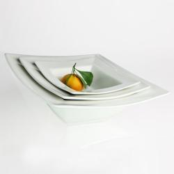 Infinity White Fresco Square Bowls (Case of 36) 