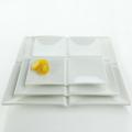Infinity 10.5-inch Four Compartment Square Plates (Pack of 12)