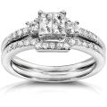 14k White Gold 1/2ct TDW Diamond Bridal Ring Set