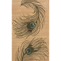 Handmade Alexa Handspun Peacock Wool Rugs (5' x 8') (Set of 2)